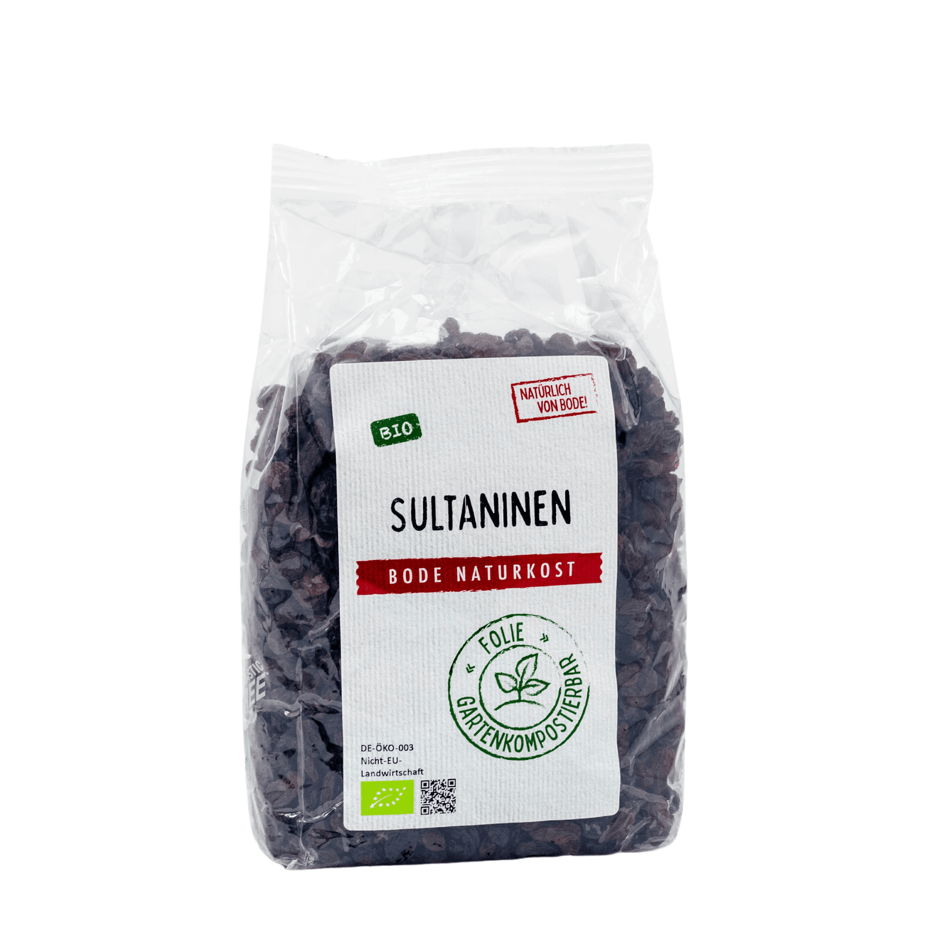 Økologiske sultaniner, havekomposterbar pose 6x500g