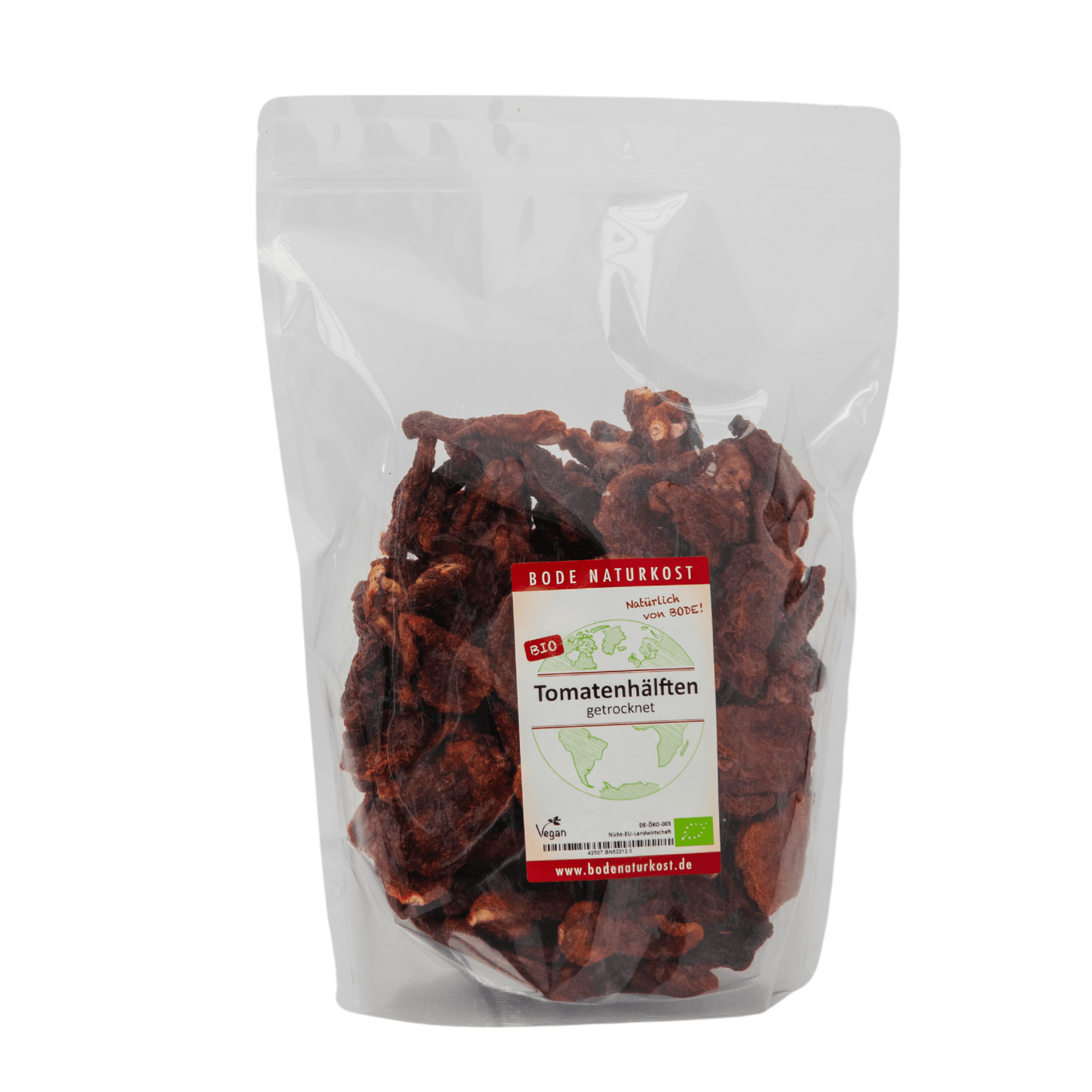 Økologiske tørrede tomaterhalvdele 1 kg