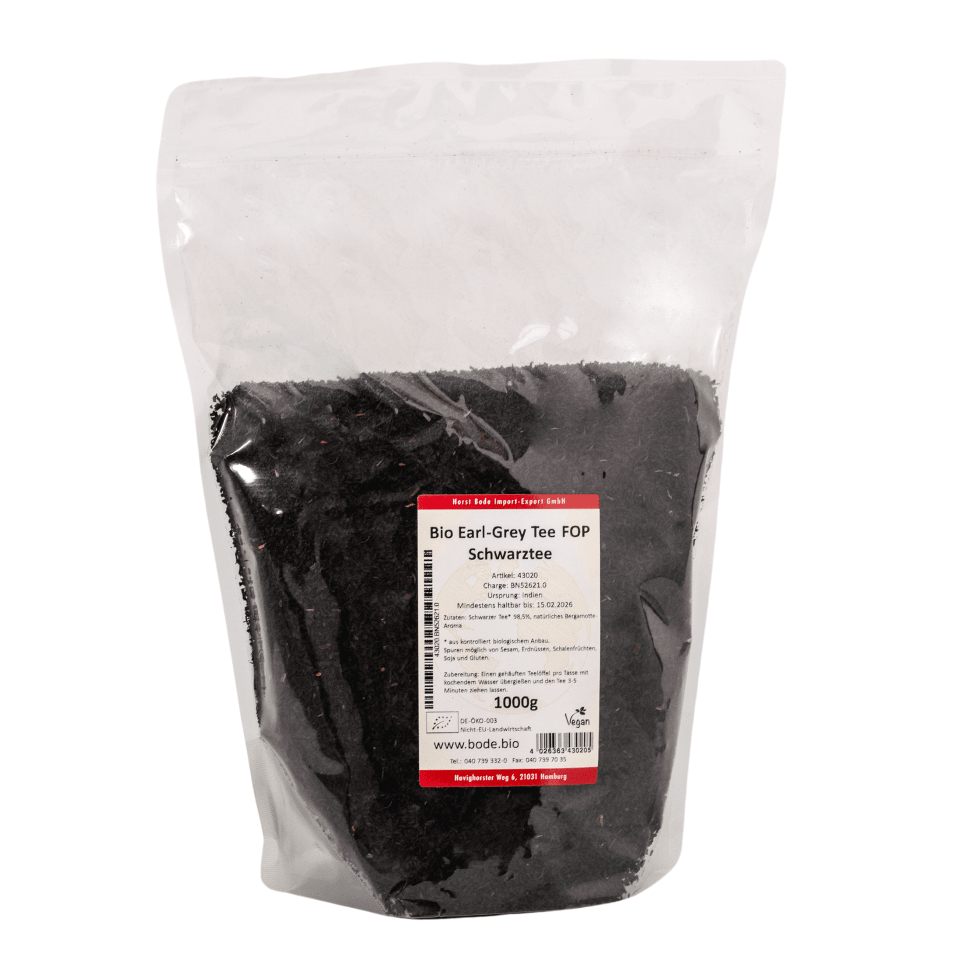 Earl Grey Te Sort Te Økologisk 1kg