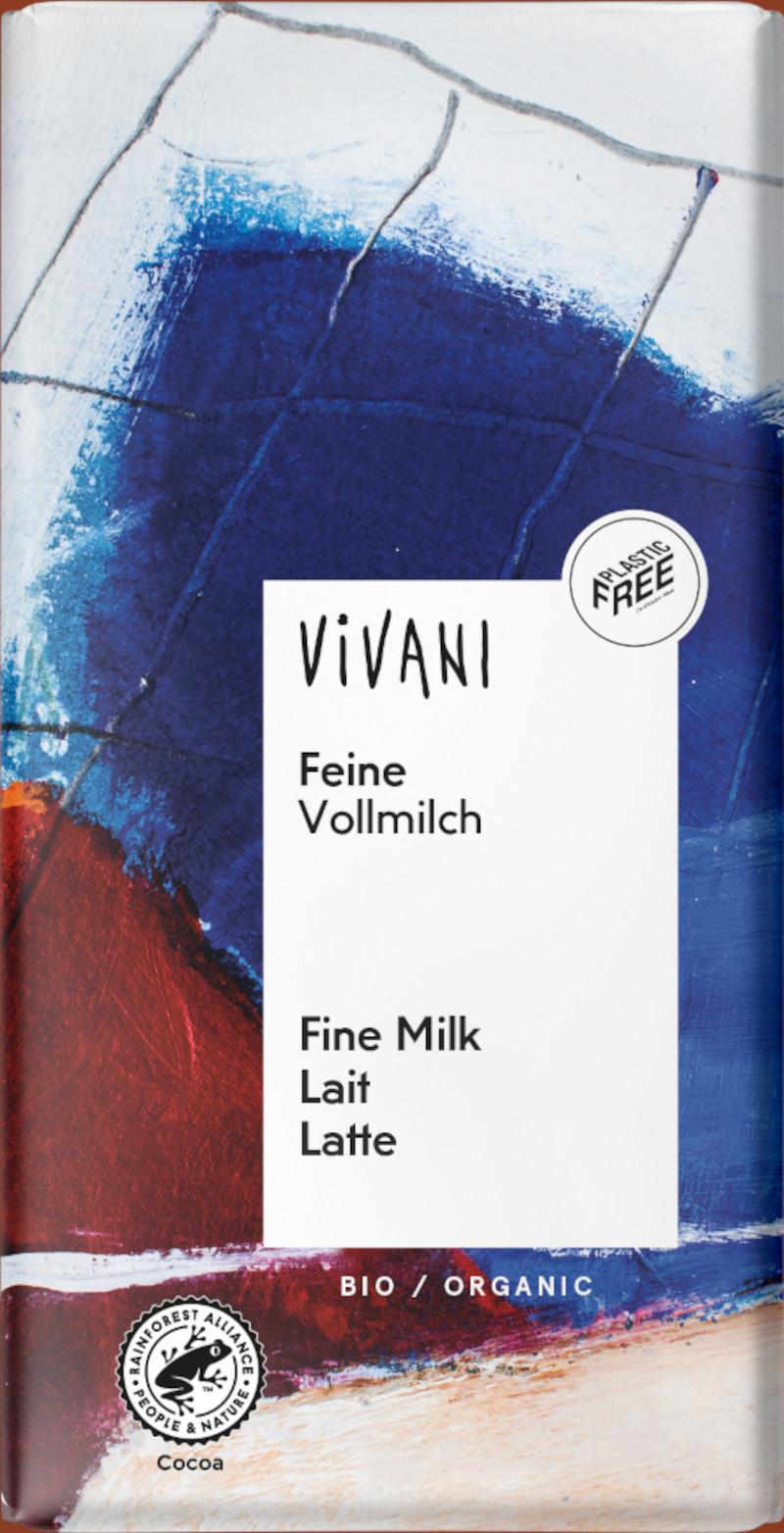 Bordchokolade Fin Mælkechokolade Økologisk Vivani 10x100g