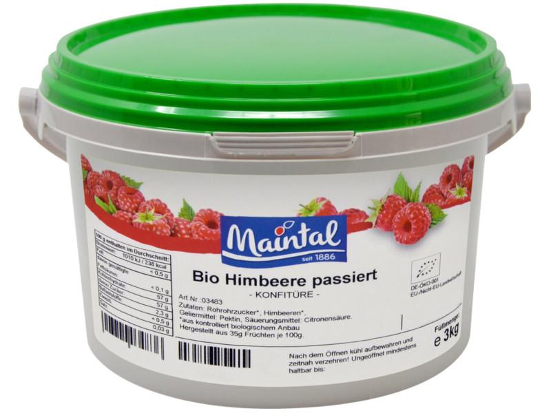 Økologisk hindbærsyltetøj Maintal 3kg med tysk økologisk sukker