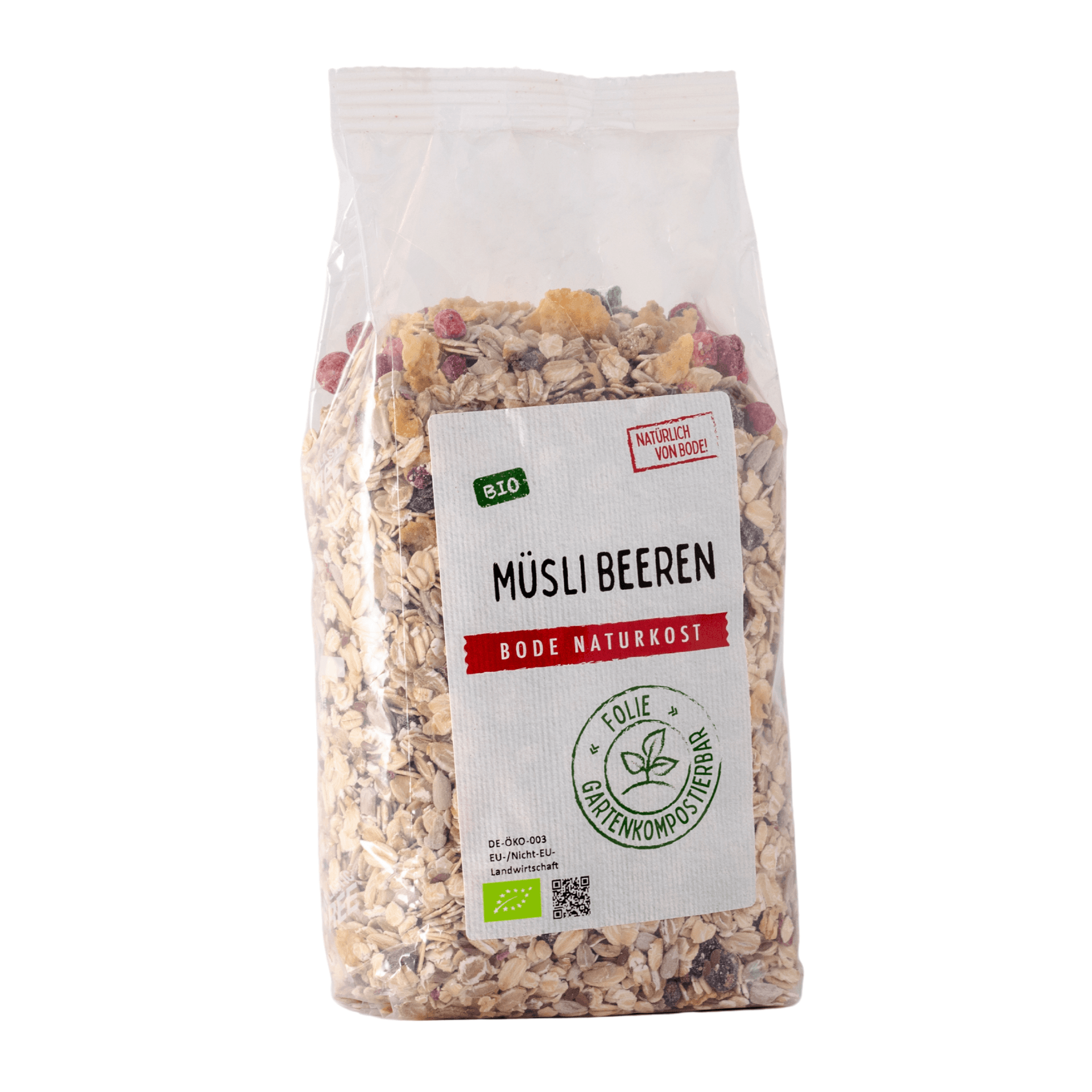 Müsli Bær Økologisk komposterbar pose 6x500g