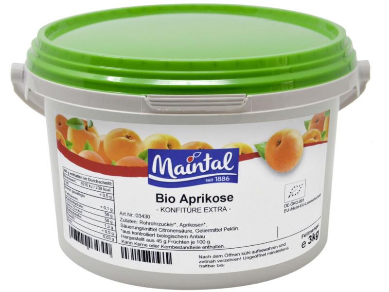 Økologisk Aprikosmarmelade Maintal 3kg med tysk økologisk sukker