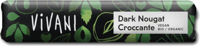 Chokoladebar Dark Nougat Croccante økologisk Vivani 18x35g