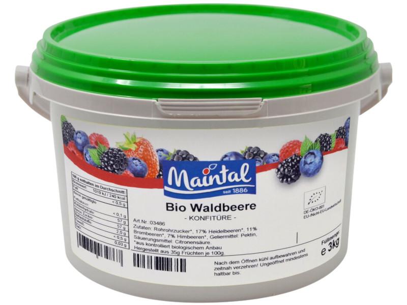Økologisk bærtkonfiture Waldbeere bio Maintal 3kg med tysk økologisk sukker