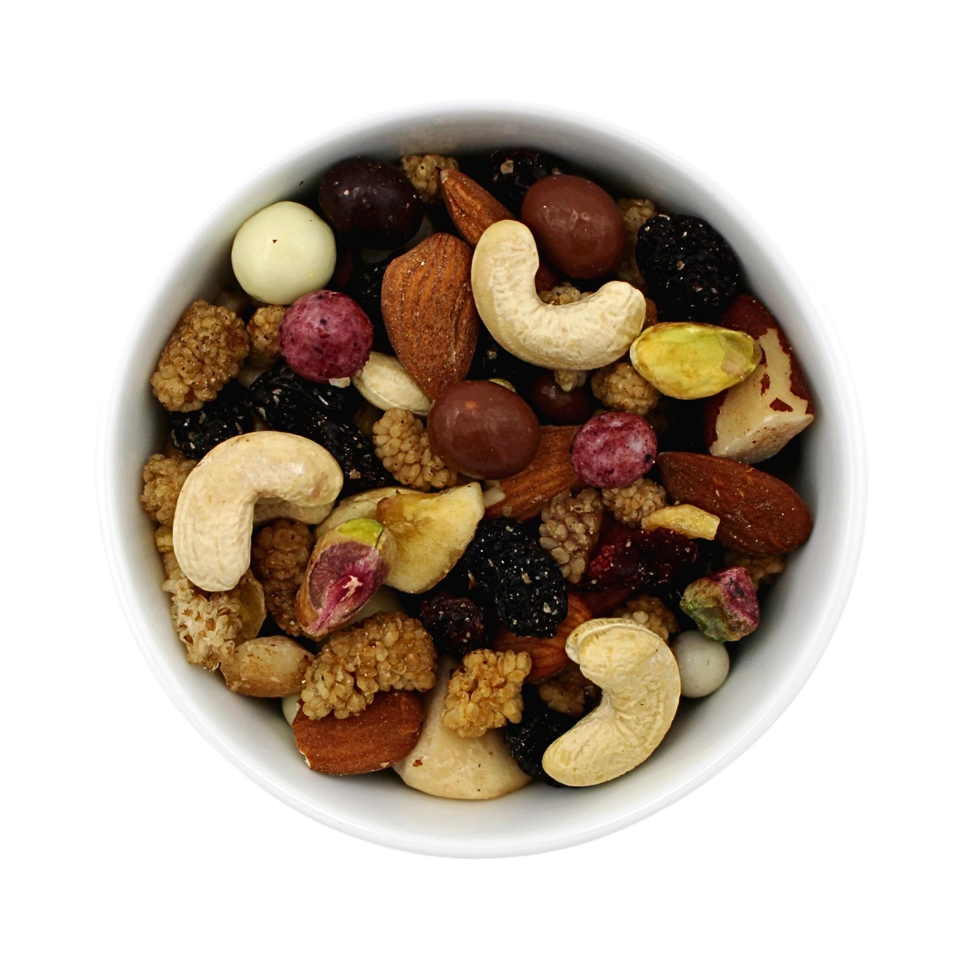 Knabberkonfetti - Nødde-Frugt-Chokomix økologisk 12,5kg