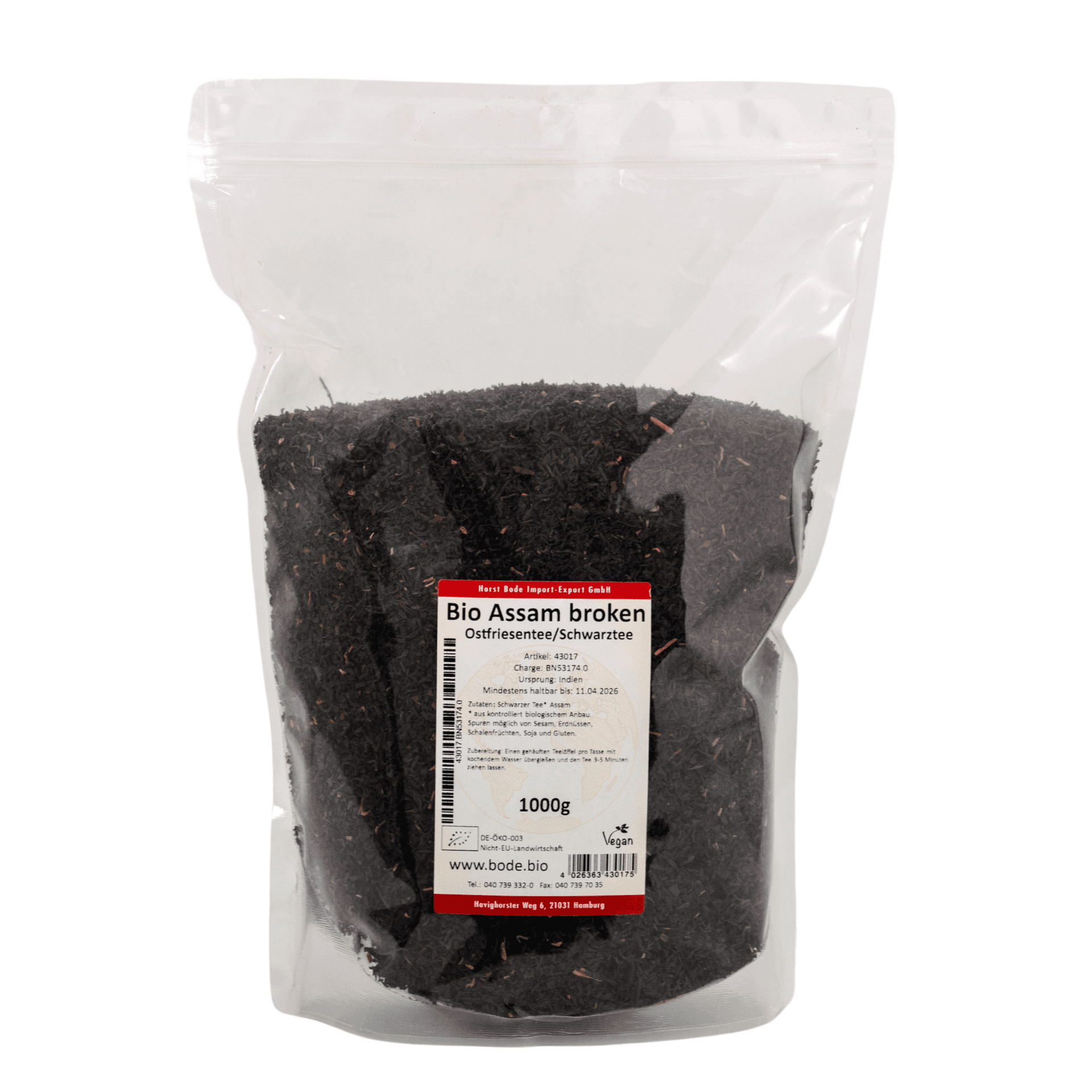 Assam brød Østfrisisk te Økologisk 1kg
