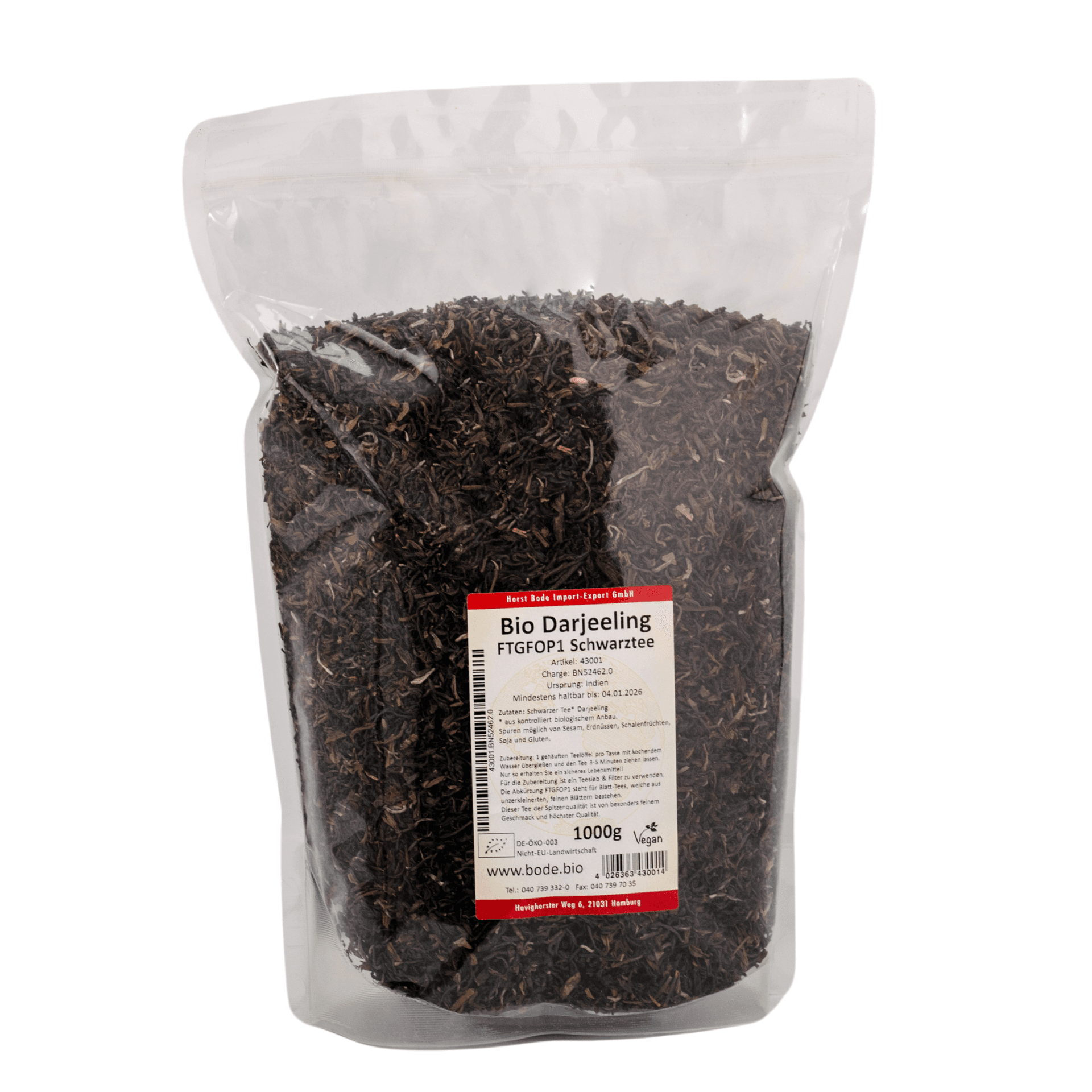Darjeeling FTGFOP1 Sort te Økologisk 1kg