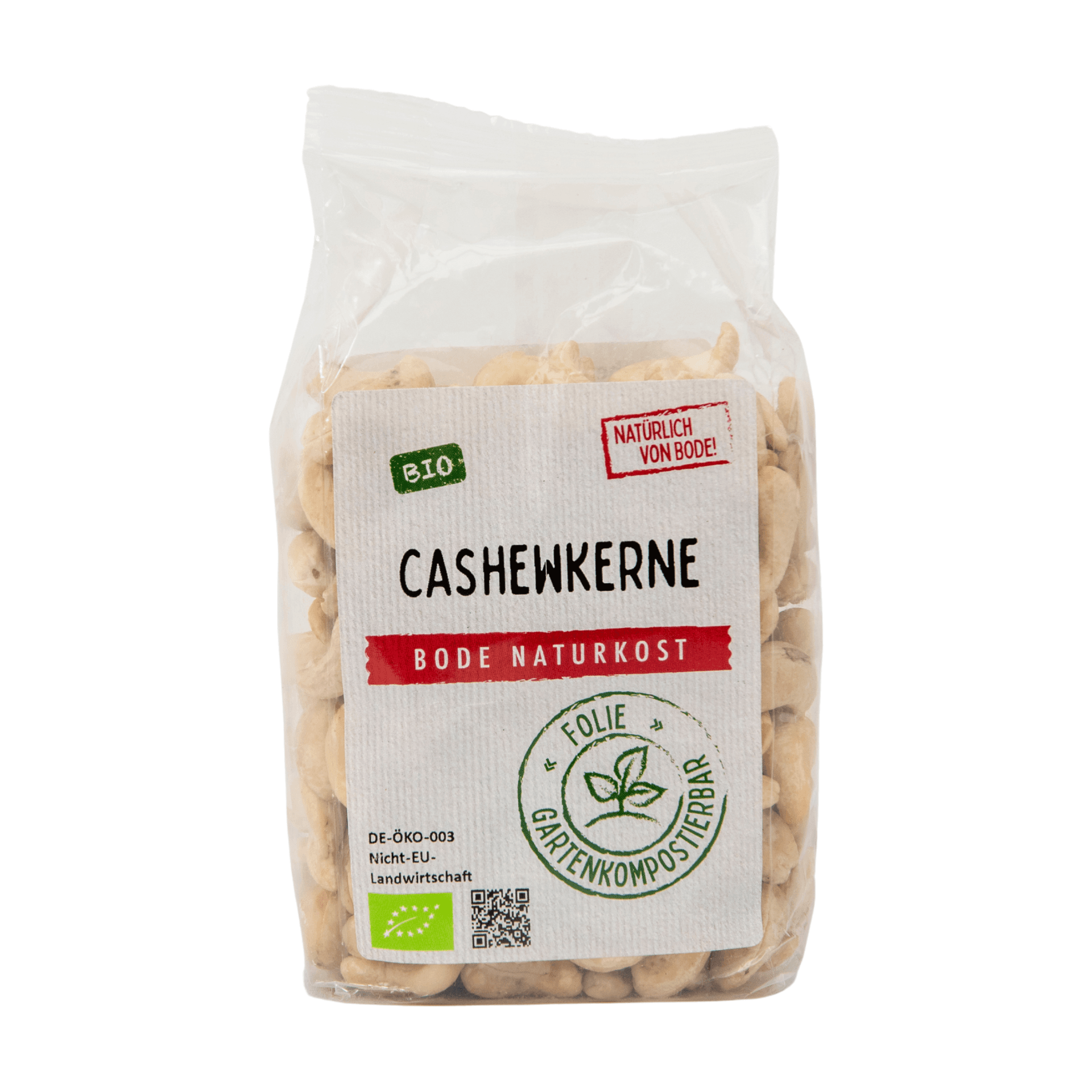 Økologiske Cashewkerner, havekomposterbar pose 6x200g