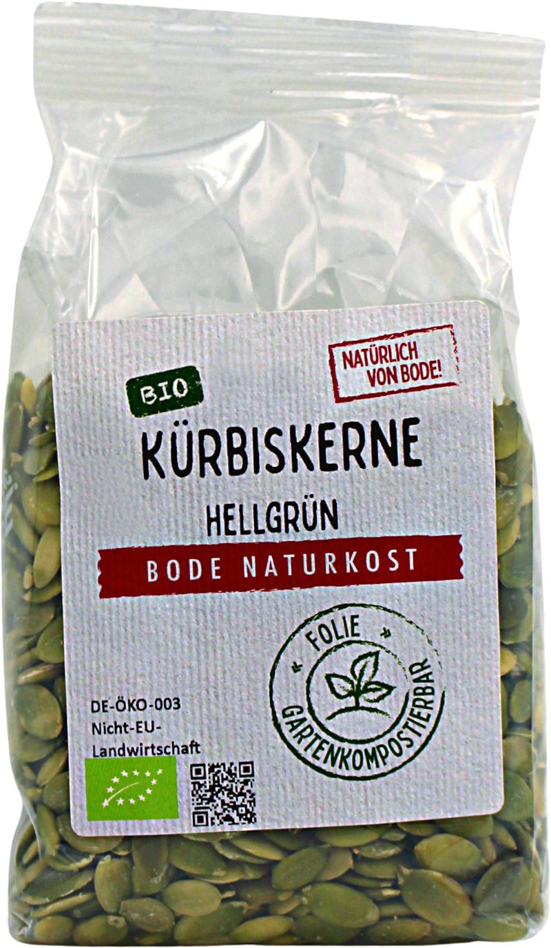 Økologiske lysegrønne squashfrø fra Kina i komposterbare poser 6x200g