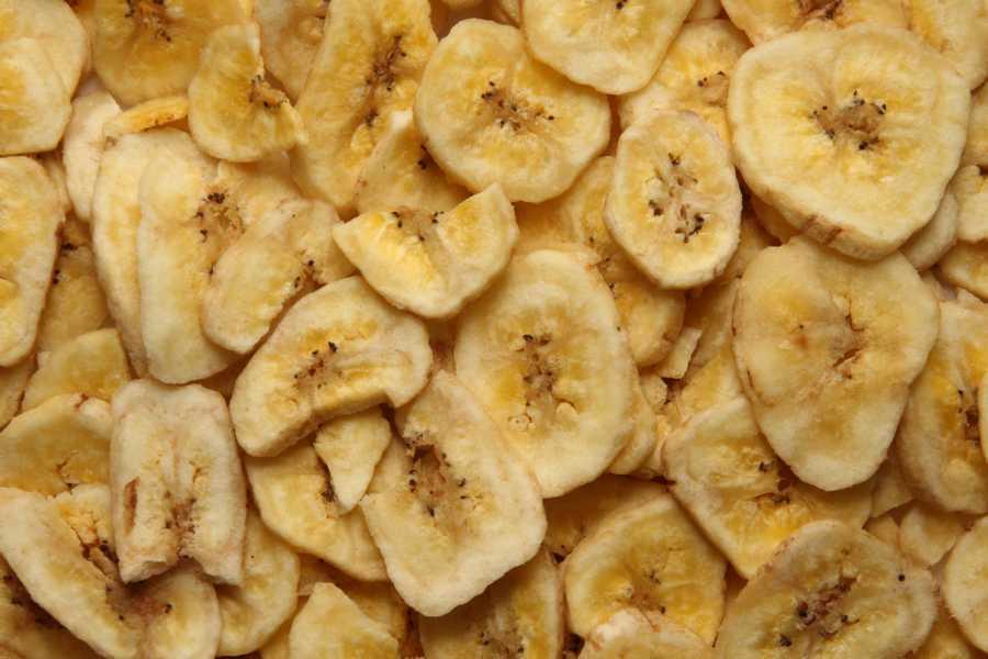 Økologiske unsødede bananchips 6x250g