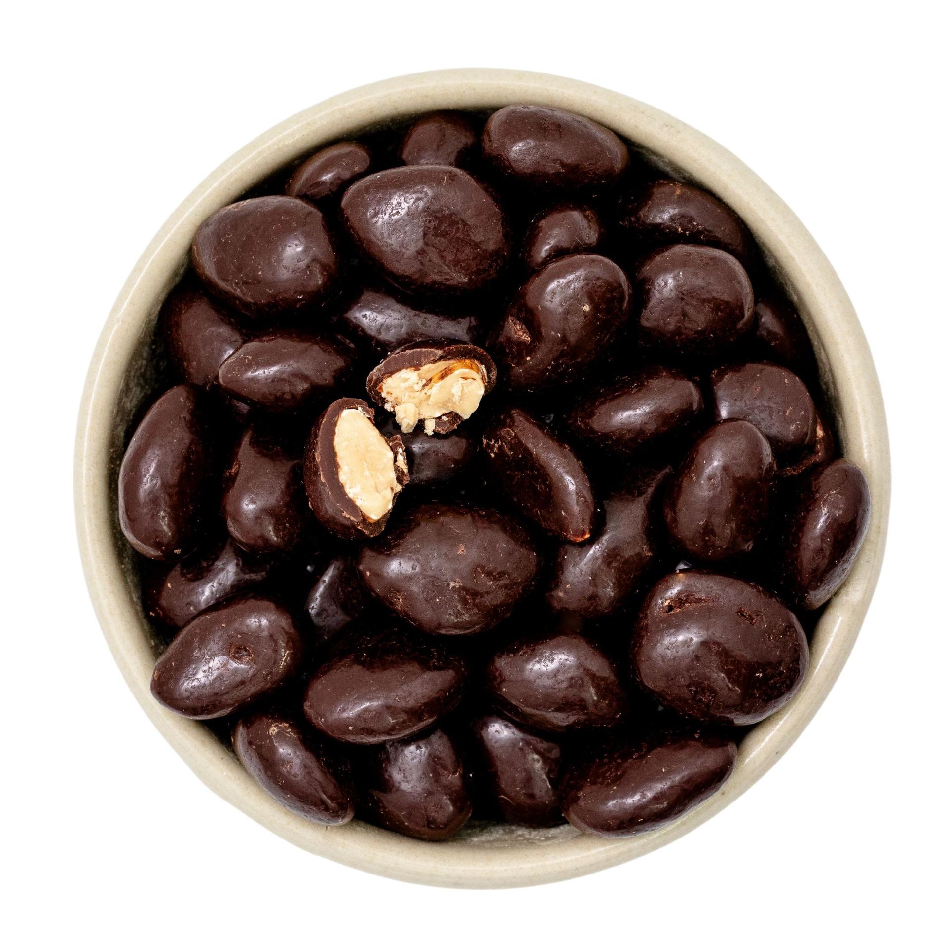 Mandler ristet i Økologisk mørk chokolade Fairtrade 10kg