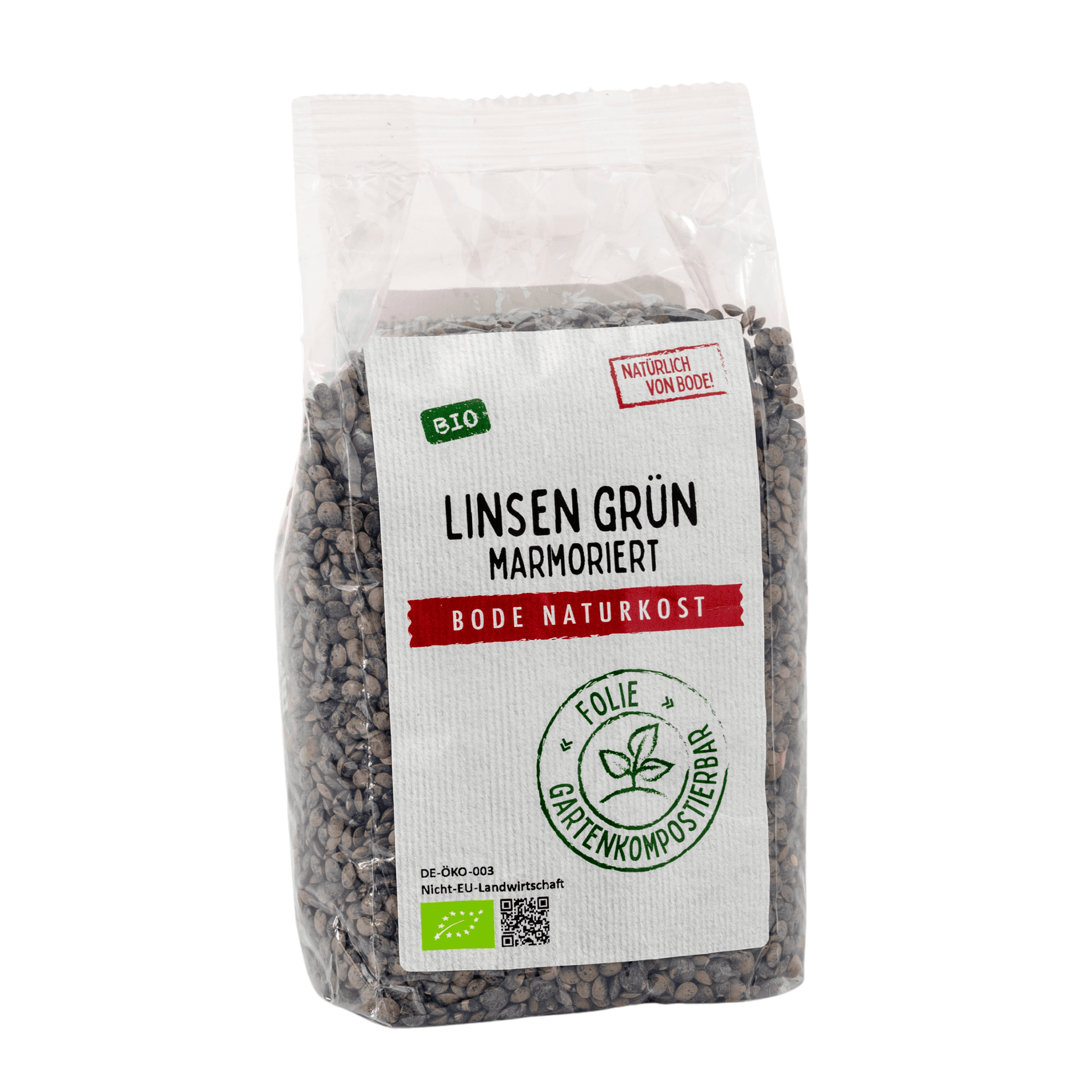 Grønne marmorerede linser (Økologisk) 6x500g