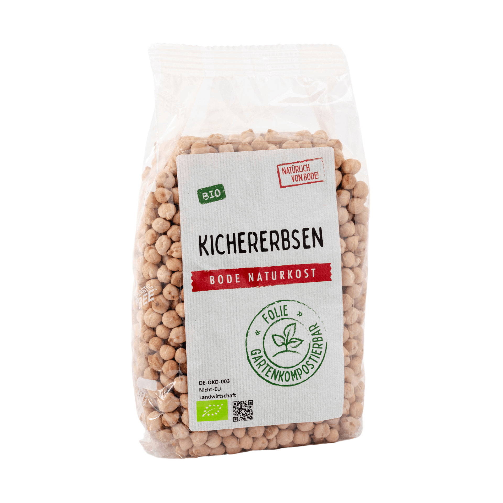 Økologiske kikærter, komposterbar pose 6x500g