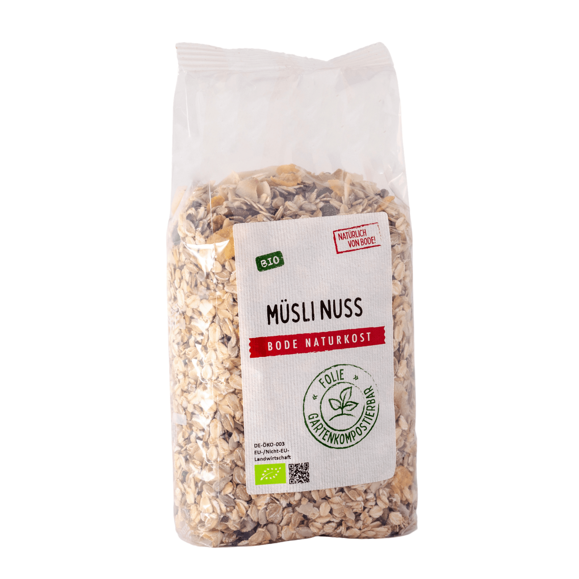 Økologisk Nødde Müsli, komposterbar pose 6x500g